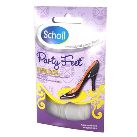 Подушечки SCHOLL гелевые невидимые для обуви, 6 шт.