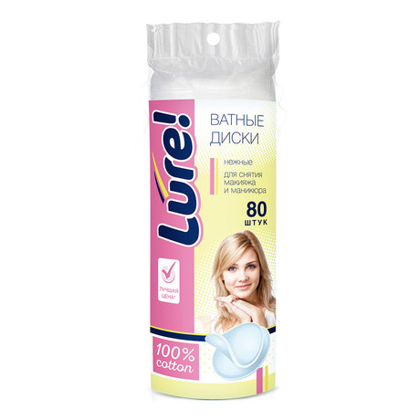 Ватные диски LURE, 80 шт.