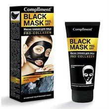 Маска-пленка COMPLIMENT Black Mask PRO-COLLAGEN мгновенный подтягивающий эффект 80мл