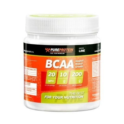 Аминокислоты BCAA Pure Protein. 200г.Яблоко
