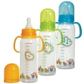 Бутылочка детская ПОМА стеклянная с силиконовой соской регулируемый поток (с 6 месяцев) 260 мл (арт. 0910)
