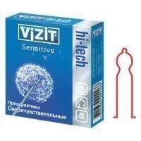 Презерватив VIZIT Hi-Tech Sensitive (сверхчувствительный), 3 шт.