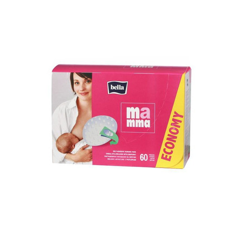 Прокладки для бюстгалтера для кормящих матерей BELLA MAMMA на липучке 60 шт.