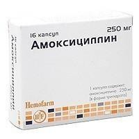 Амоксициллин капсулы 250 мг, 16 шт.