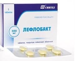 Лефлобакт таблетки 500 мг, 5 шт.