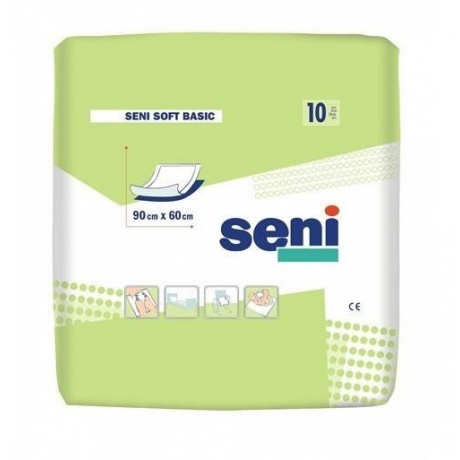 Пеленка SENI SOFT BASIC 90х60 см, 10 шт.