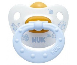 Соска-пустышка NUK Baby Blue для сна латексная с кольцом,  разм. 2 (арт. 10 733 925)